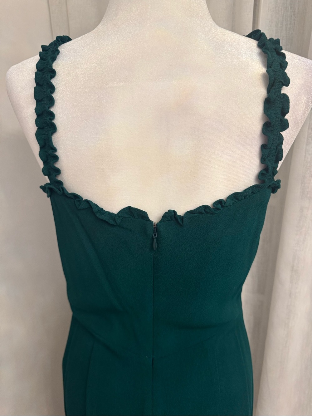 Reformation Emerald Green Flirty Bodice Midi Dress - Picture 7 of 10